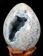Blue Crystal Filled Celestine (Celestite) Egg - Madagascar #41715-2